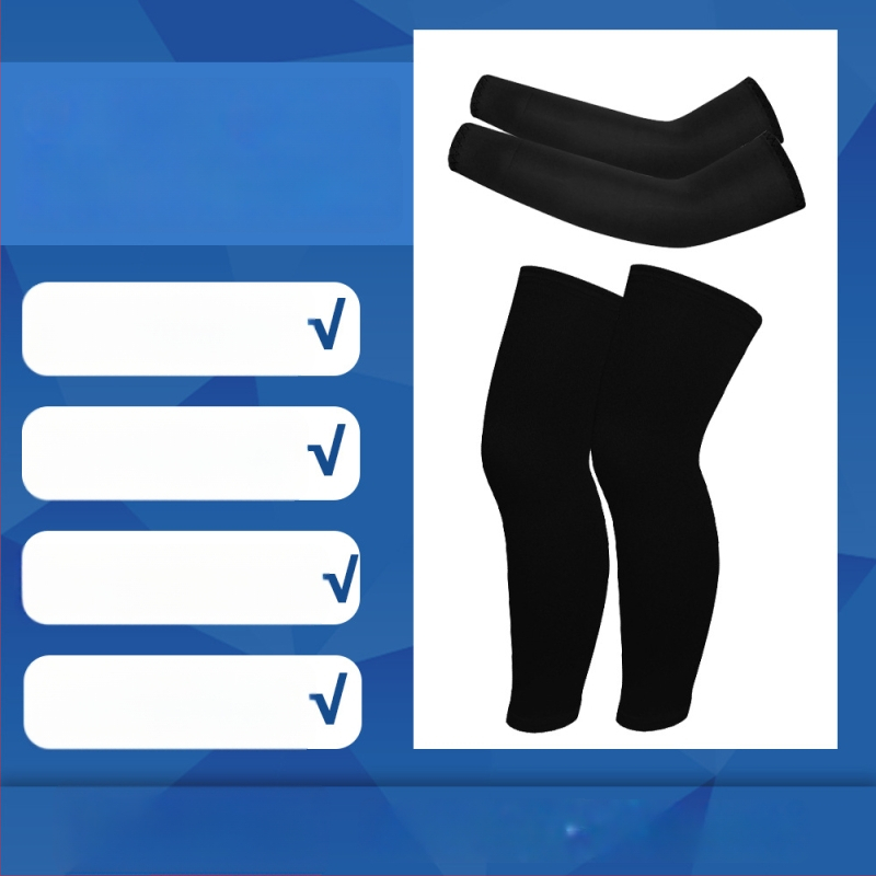 Dviračių apsauginių rankovių ir kojų komplektas, kvėpuojantis, UV apsauga, elastinis, universalus vaikams