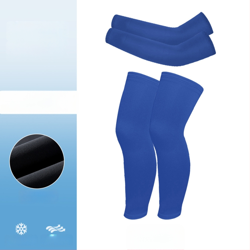 Dviračių apsauginių rankovių ir kojų komplektas, kvėpuojantis, UV apsauga, elastinis, universalus vaikams