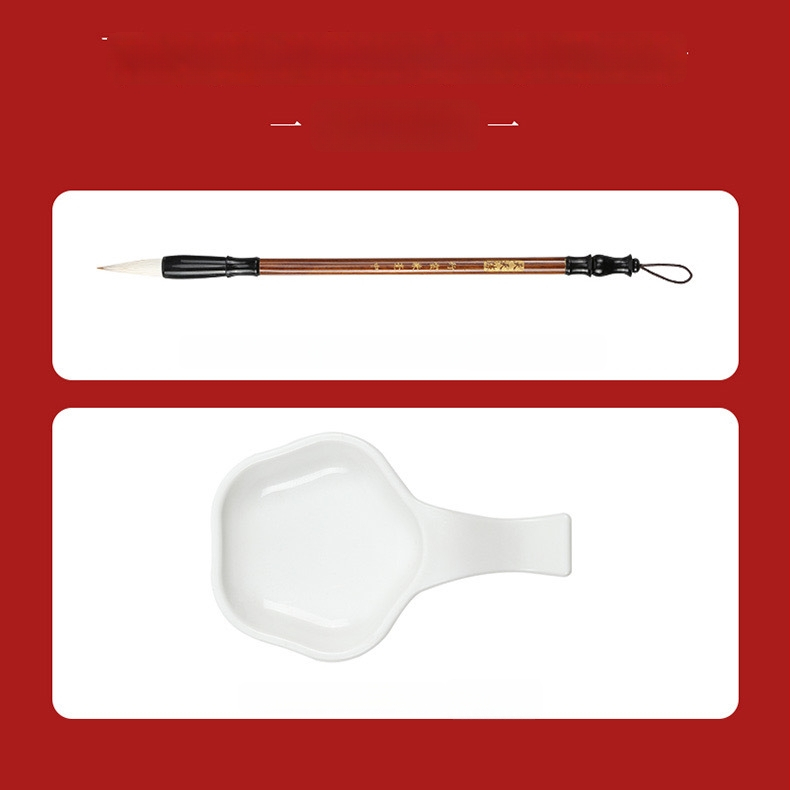 Kaligrafijos praktikos drobė vandens rašymui su ryžių tinkleliu, netkotas brokatas, stačiakampio formos