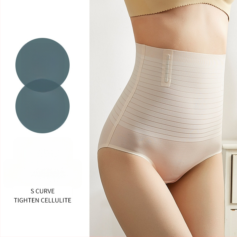 Kõrge taljega vormiv alus naistele, kõhu toetus ja puusade tõstmine, hingav Ice Silk kootud materjal, 60% nailon, puuvillane vooder piirkonnas, õmblusteta