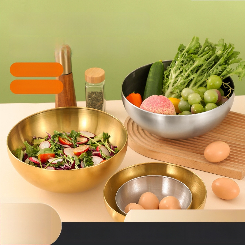 Nerūdijančio plieno salotų dubuo, šiuolaikiškas minimalistinis dizainas, kilmės vieta Čaozhou, Kinija