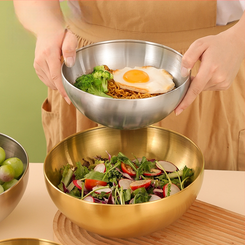 Nerūdijančio plieno salotų dubuo, šiuolaikiškas minimalistinis dizainas, kilmės vieta Čaozhou, Kinija