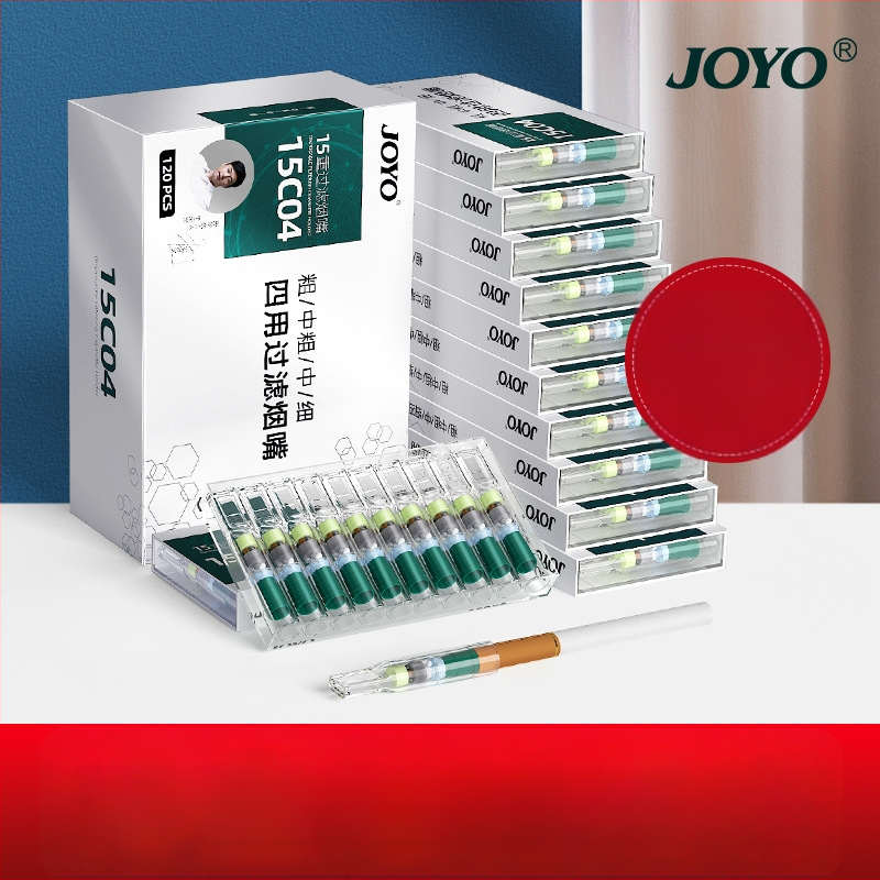 Vienkartinis cigarečių filtras su deguto filtru, iš plastiko, tinkamas įprastoms, vidutinėms ir plonoms cigaretėms – JOYO/Friends