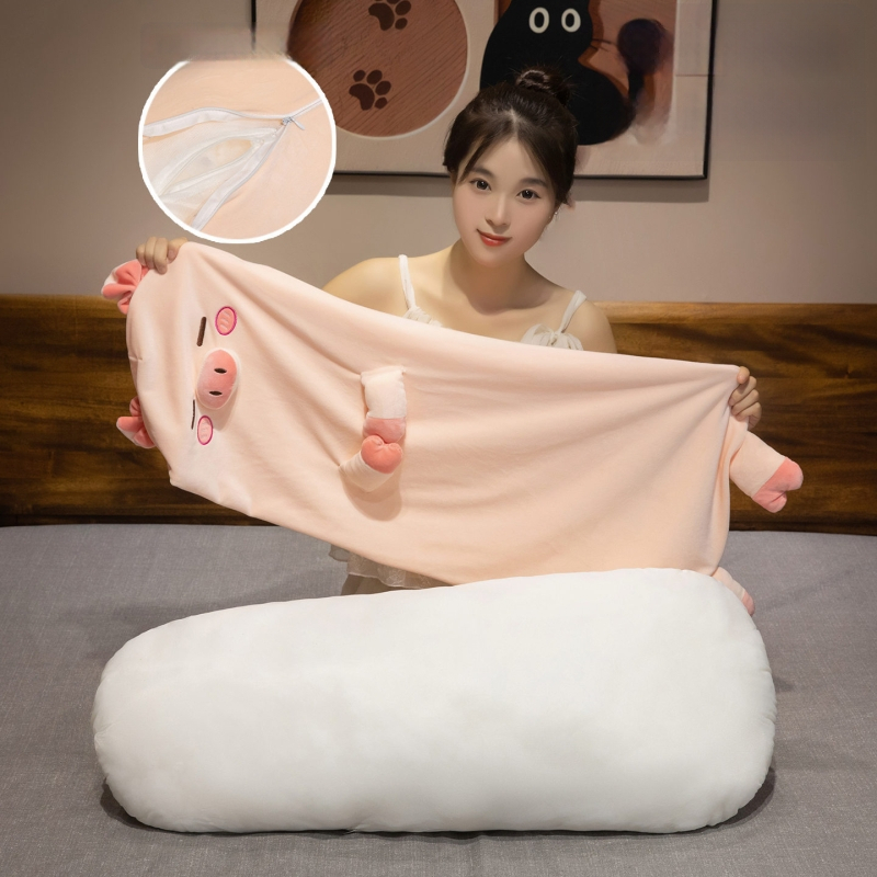 Ilgas formos pagalvė animaciniu stiliumi šoniniam miegui ir nėštumo palaikymui, užpildyta PP medvilne