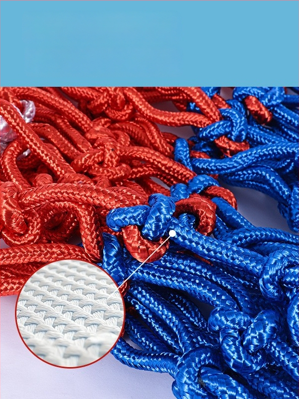 Paksendatud ja pikendatud korvpallivõrk 12 auguga, kulumiskindel ja vananemisvastane, paindlik ja vastupidav, ühilduv standardse korviga