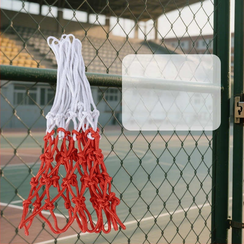 Paksendatud ja pikendatud korvpallivõrk 12 auguga, kulumiskindel ja vananemisvastane, paindlik ja vastupidav, ühilduv standardse korviga