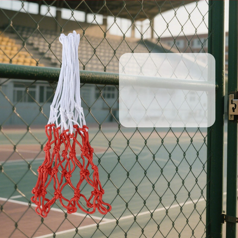 Paksendatud ja pikendatud korvpallivõrk 12 auguga, kulumiskindel ja vananemisvastane, paindlik ja vastupidav, ühilduv standardse korviga