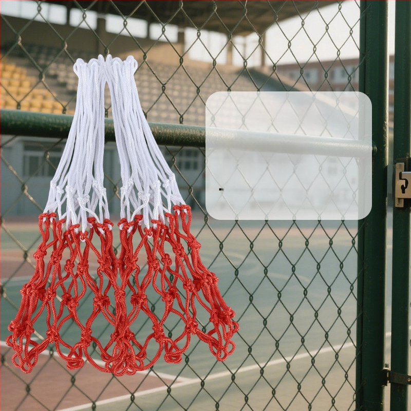 Paksendatud ja pikendatud korvpallivõrk 12 auguga, kulumiskindel ja vananemisvastane, paindlik ja vastupidav, ühilduv standardse korviga