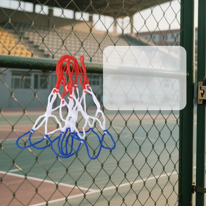 Paksendatud ja pikendatud korvpallivõrk 12 auguga, kulumiskindel ja vananemisvastane, paindlik ja vastupidav, ühilduv standardse korviga