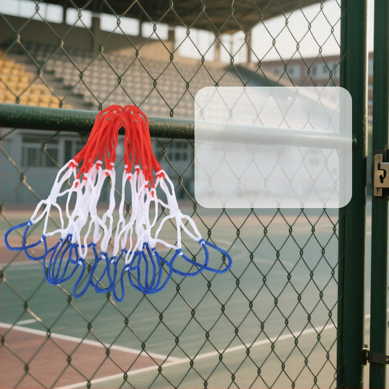 Paksendatud ja pikendatud korvpallivõrk 12 auguga, kulumiskindel ja vananemisvastane, paindlik ja vastupidav, ühilduv standardse korviga