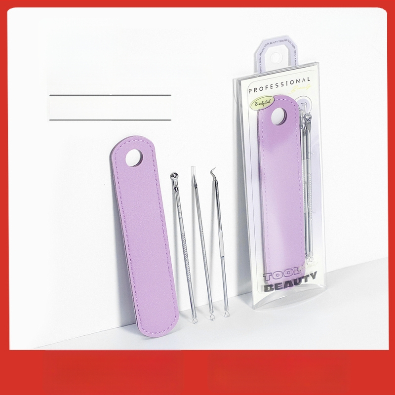 Akne adatu komplekts pūtīšu izspišanai – Sejas attīrīšanas instruments iesācējiem, nerūsējošais tērauds