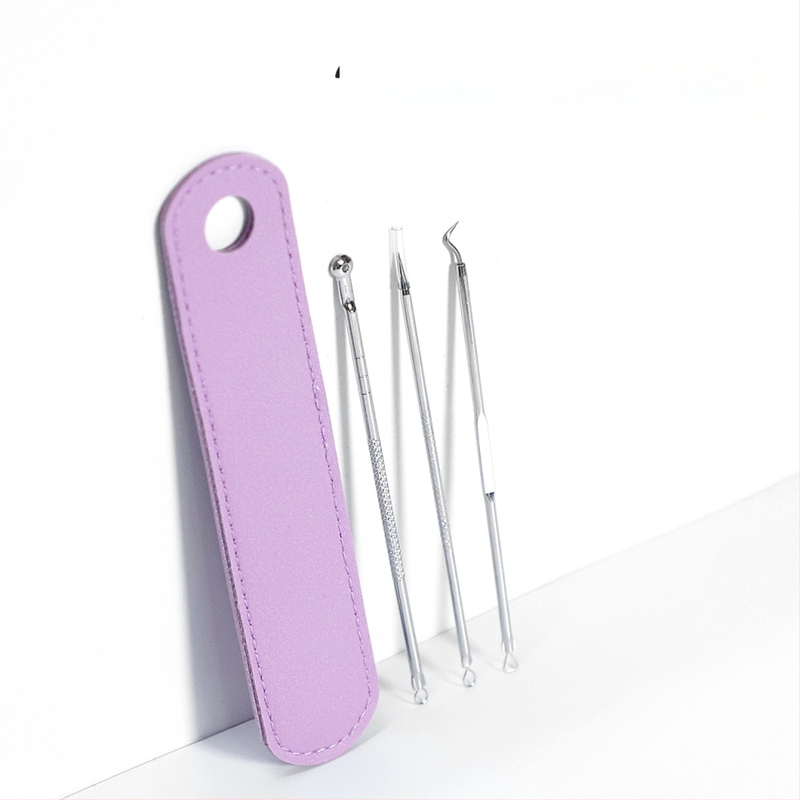 Akne adatu komplekts pūtīšu izspišanai – Sejas attīrīšanas instruments iesācējiem, nerūsējošais tērauds