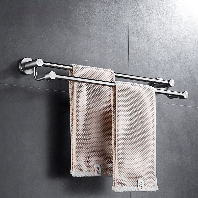 Seininis rankšluosčių laikiklis iš 304 nerūdijančio plieno, paviršius: ranka šlifuota/veidrodiškai blizgantis, apkrova 20 kg, vieno sluoksnio, šiuolaikiškas stilius