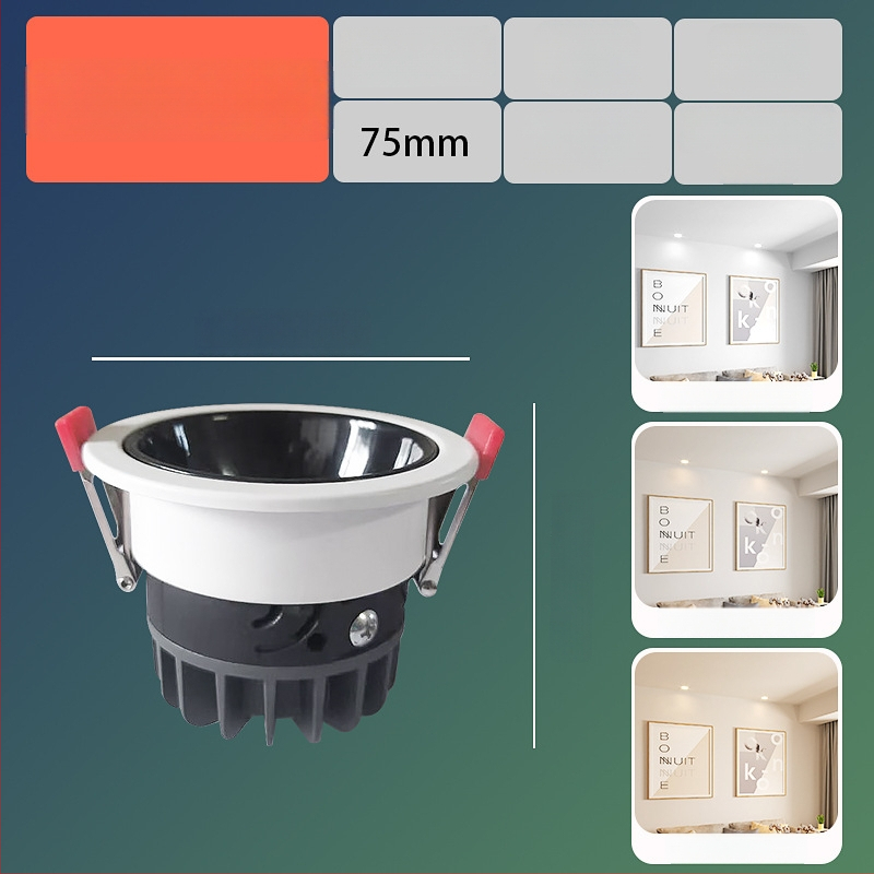 LED sieninis šviestuvas, įmontuotas, anti-glare, CRI≥90, 220V, aliuminio korpusas