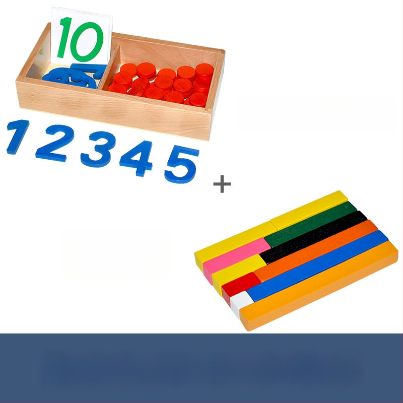 Montessori matematikos ugdymo priemonės: skaičiai ir žetonai ankstyvajai edukacijai, medinis žaislas, vaikams 3–6 metų, intelektinis vystymasis, rankinis mokymasis, interaktyvi žaidimas, tėvų ir vaiko bendravimas