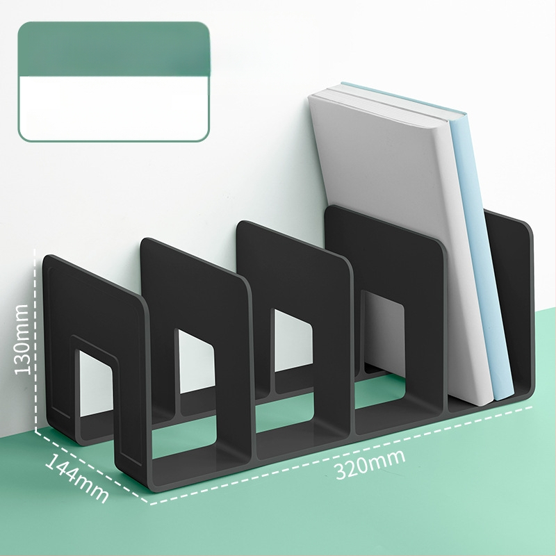 Hua Jie H990 Plastikinis Knygų Laikiklis su Skirstymo Skydeliais – Stalinis Dokumentų ir Knygų Saugojimo Laikiklis