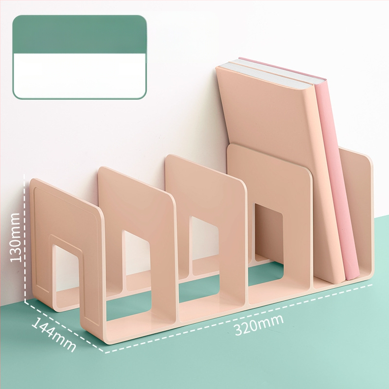 Hua Jie H990 Plastikinis Knygų Laikiklis su Skirstymo Skydeliais – Stalinis Dokumentų ir Knygų Saugojimo Laikiklis