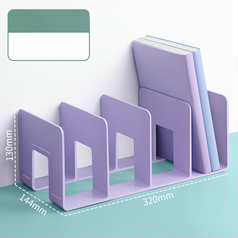 Hua Jie H990 Plastikinis Knygų Laikiklis su Skirstymo Skydeliais – Stalinis Dokumentų ir Knygų Saugojimo Laikiklis