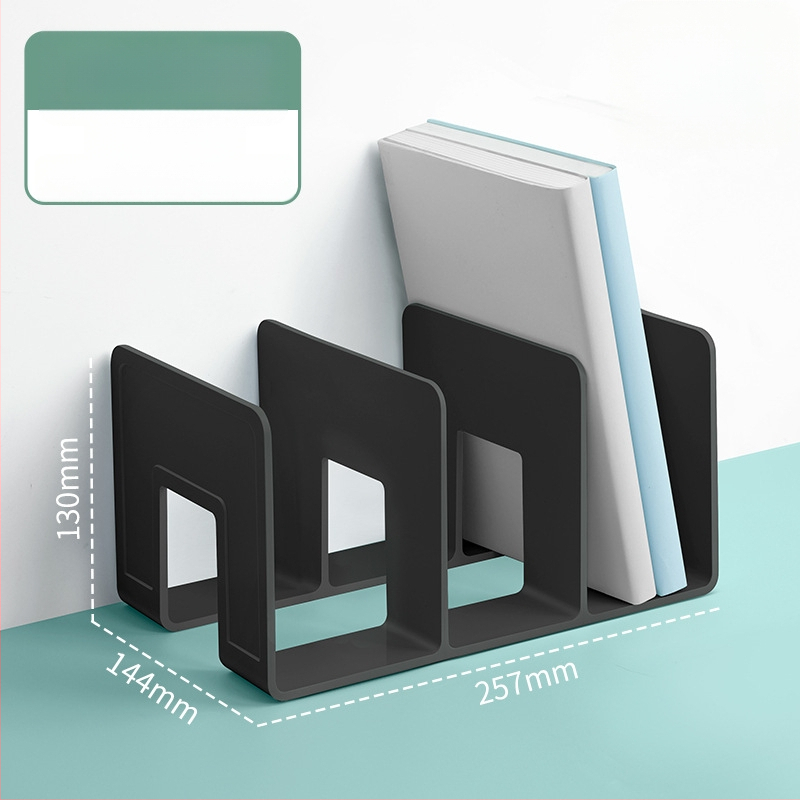 Hua Jie H990 Plastikinis Knygų Laikiklis su Skirstymo Skydeliais – Stalinis Dokumentų ir Knygų Saugojimo Laikiklis