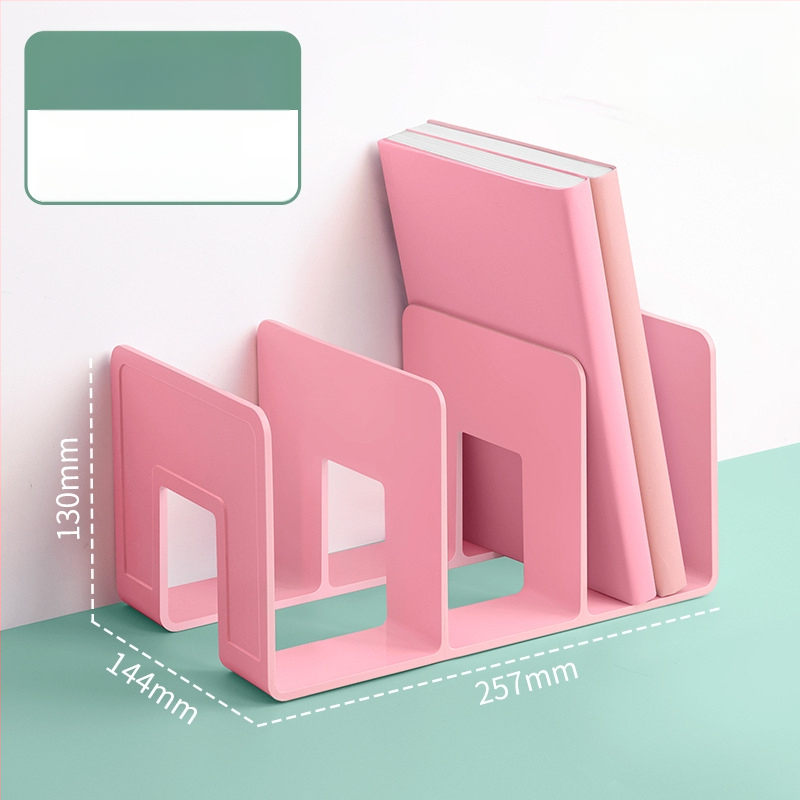 Hua Jie H990 Plastikinis Knygų Laikiklis su Skirstymo Skydeliais – Stalinis Dokumentų ir Knygų Saugojimo Laikiklis