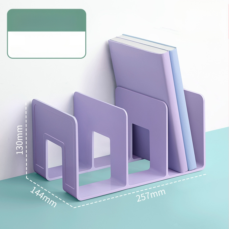 Hua Jie H990 Plastikinis Knygų Laikiklis su Skirstymo Skydeliais – Stalinis Dokumentų ir Knygų Saugojimo Laikiklis