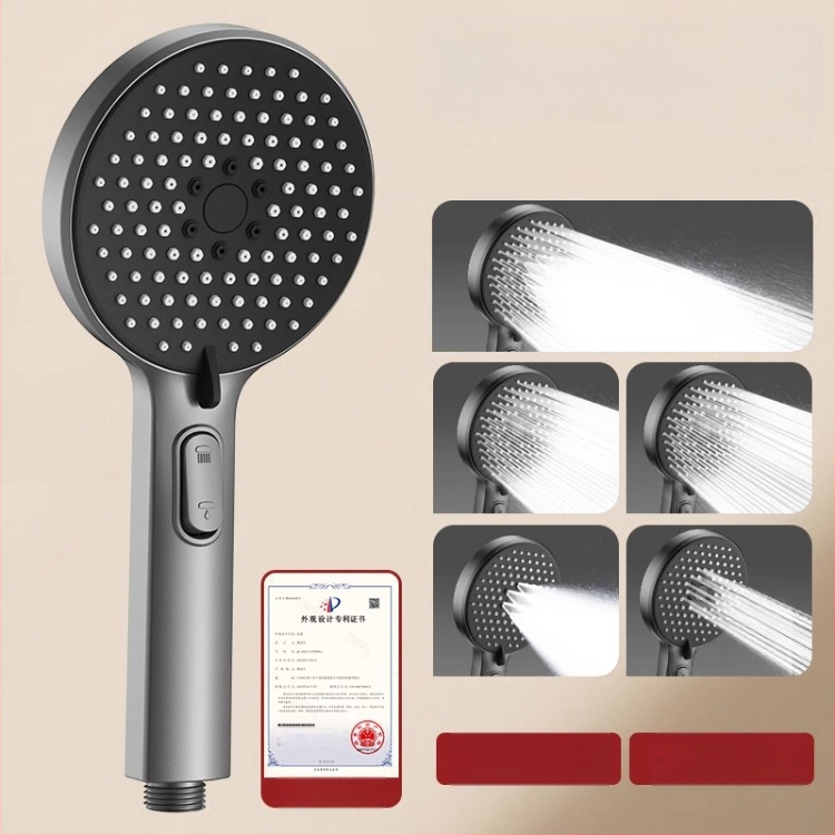 Slėginė dušo galvutė komplektas su purškimo ir masažo funkcijomis, ABS medžiaga, prekės ženklas Home rhyme