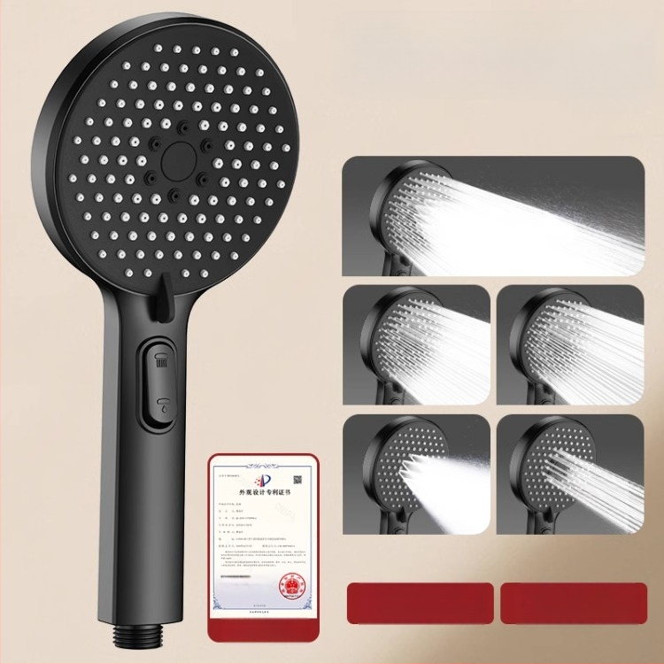 Slėginė dušo galvutė komplektas su purškimo ir masažo funkcijomis, ABS medžiaga, prekės ženklas Home rhyme