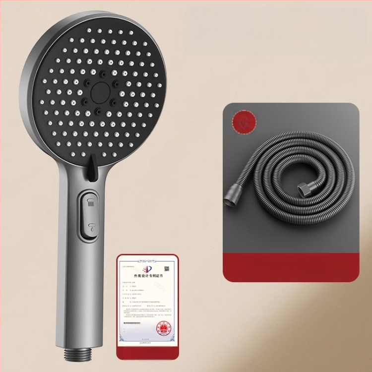 Slėginė dušo galvutė komplektas su purškimo ir masažo funkcijomis, ABS medžiaga, prekės ženklas Home rhyme