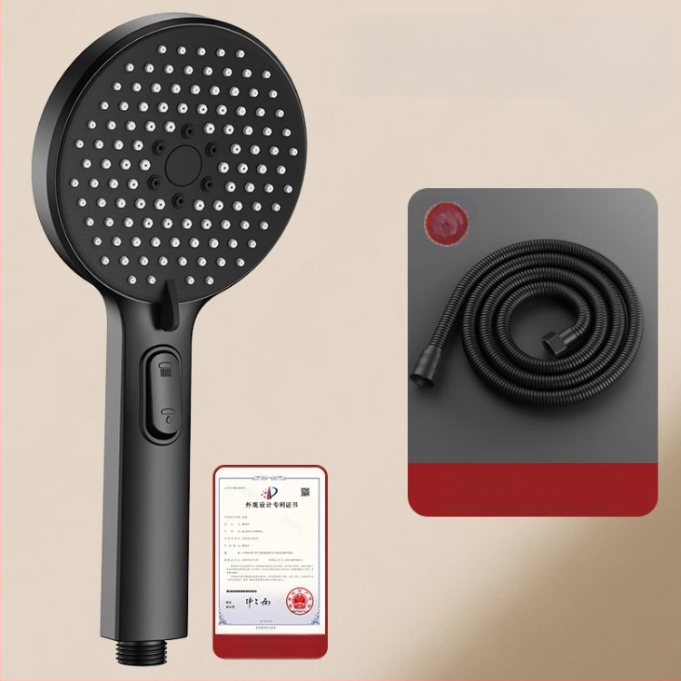 Slėginė dušo galvutė komplektas su purškimo ir masažo funkcijomis, ABS medžiaga, prekės ženklas Home rhyme