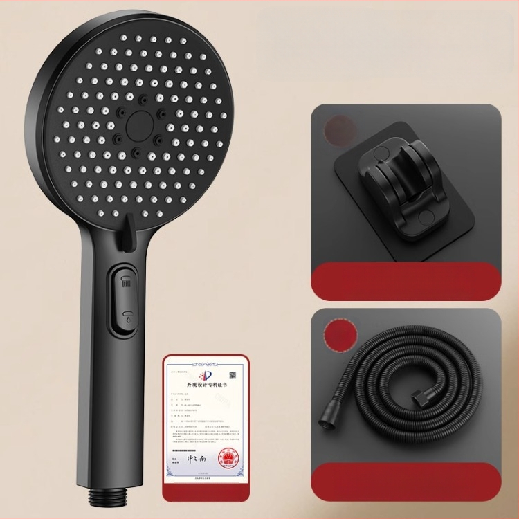 Slėginė dušo galvutė komplektas su purškimo ir masažo funkcijomis, ABS medžiaga, prekės ženklas Home rhyme