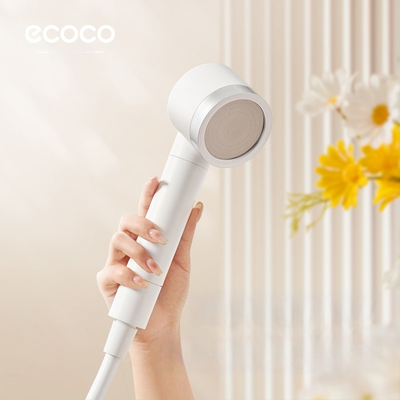 ecoco Dušo galva su slėgiu - ABS, apvali, įmontuota instaliacija, lietaus režimas