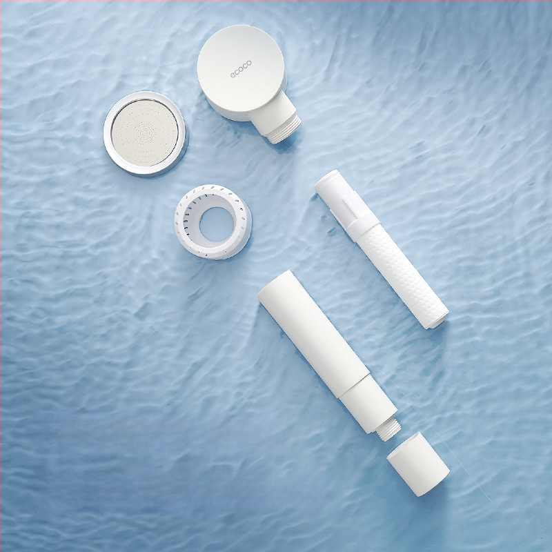 ecoco Dušo galva su slėgiu - ABS, apvali, įmontuota instaliacija, lietaus režimas