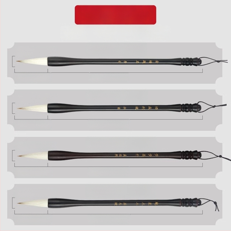 Medinis šepetėlių laikiklis su drakonų galva, 8 adatos, modelis D2987, TT/Tiantian Practice