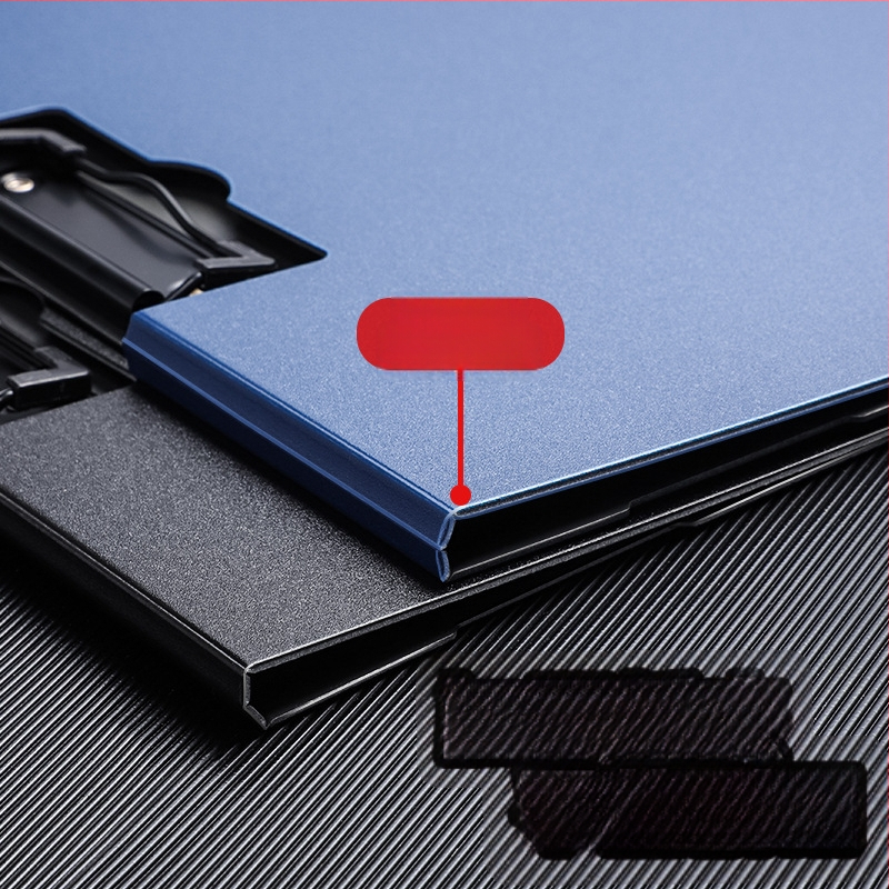 Stora lenta su dvigubu tvirtu klipu, PVC medžiaga, dokumentų laikymui ir rašymui, talpina iki 70 lapų