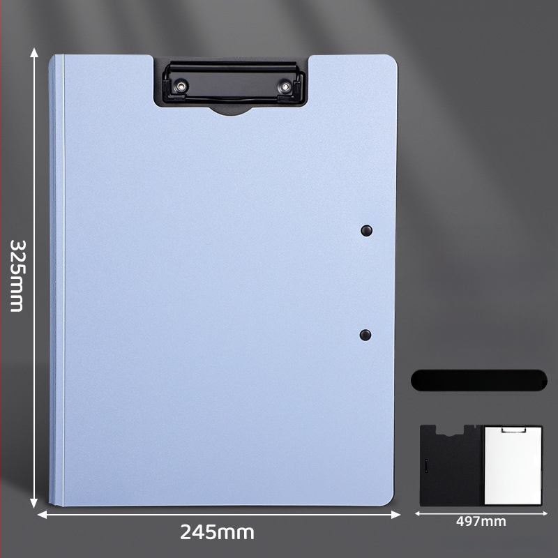 Stora lenta su dvigubu tvirtu klipu, PVC medžiaga, dokumentų laikymui ir rašymui, talpina iki 70 lapų