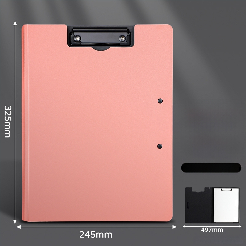 Stora lenta su dvigubu tvirtu klipu, PVC medžiaga, dokumentų laikymui ir rašymui, talpina iki 70 lapų