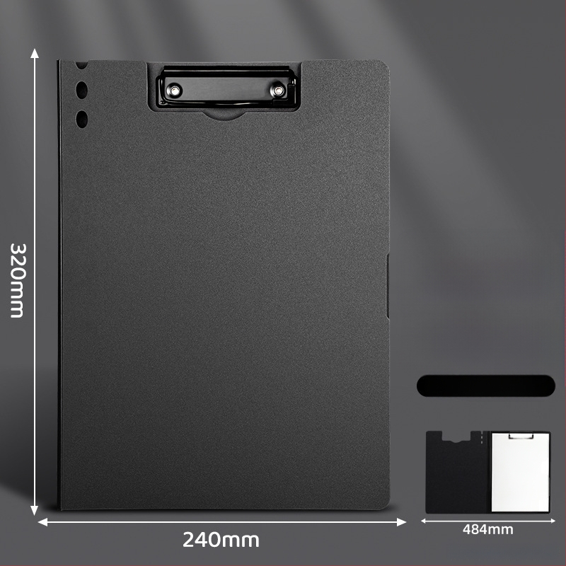 Stora lenta su dvigubu tvirtu klipu, PVC medžiaga, dokumentų laikymui ir rašymui, talpina iki 70 lapų