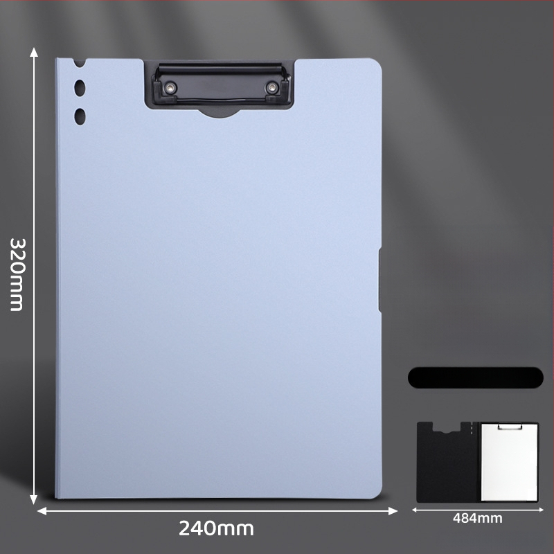 Stora lenta su dvigubu tvirtu klipu, PVC medžiaga, dokumentų laikymui ir rašymui, talpina iki 70 lapų