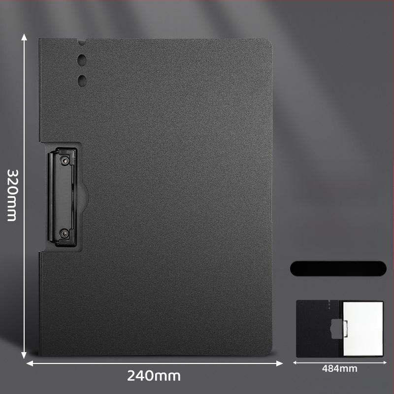 Stora lenta su dvigubu tvirtu klipu, PVC medžiaga, dokumentų laikymui ir rašymui, talpina iki 70 lapų