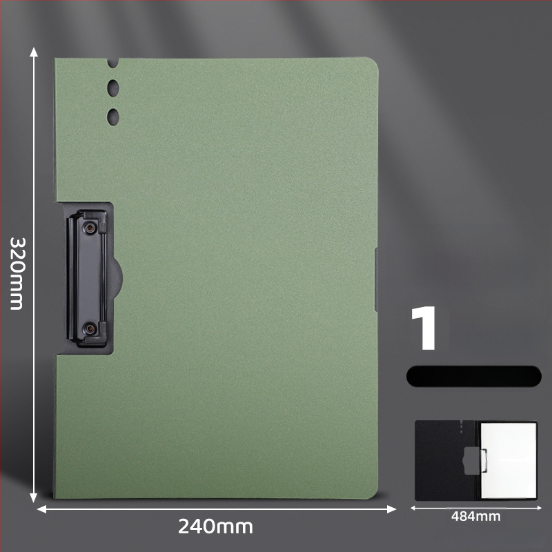 Stora lenta su dvigubu tvirtu klipu, PVC medžiaga, dokumentų laikymui ir rašymui, talpina iki 70 lapų