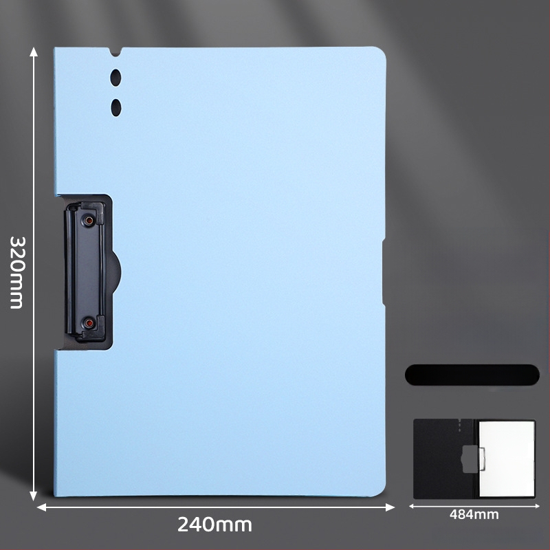 Stora lenta su dvigubu tvirtu klipu, PVC medžiaga, dokumentų laikymui ir rašymui, talpina iki 70 lapų