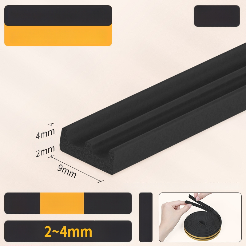 EPDM sandarinimo juosta durims ir langams - D tipo, lipni, atspari dėvėjimuisi, garso izoliacija