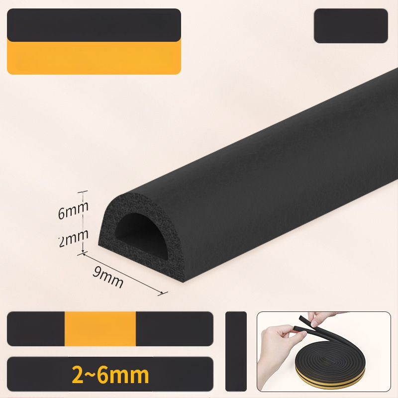 EPDM sandarinimo juosta durims ir langams - D tipo, lipni, atspari dėvėjimuisi, garso izoliacija