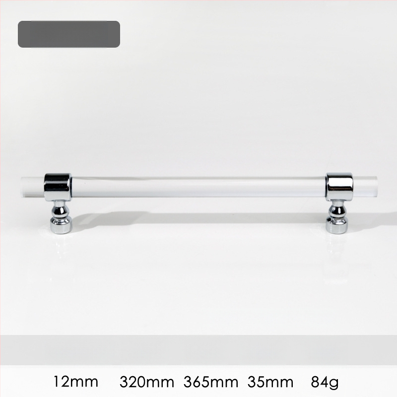 Spintelės durų rankenėlė – Modelis 96 • Medžiagos: akrilas, cinko lydinys • Stilius: šiuolaikinis minimalistinis • Pritaikymas: spintelės durims