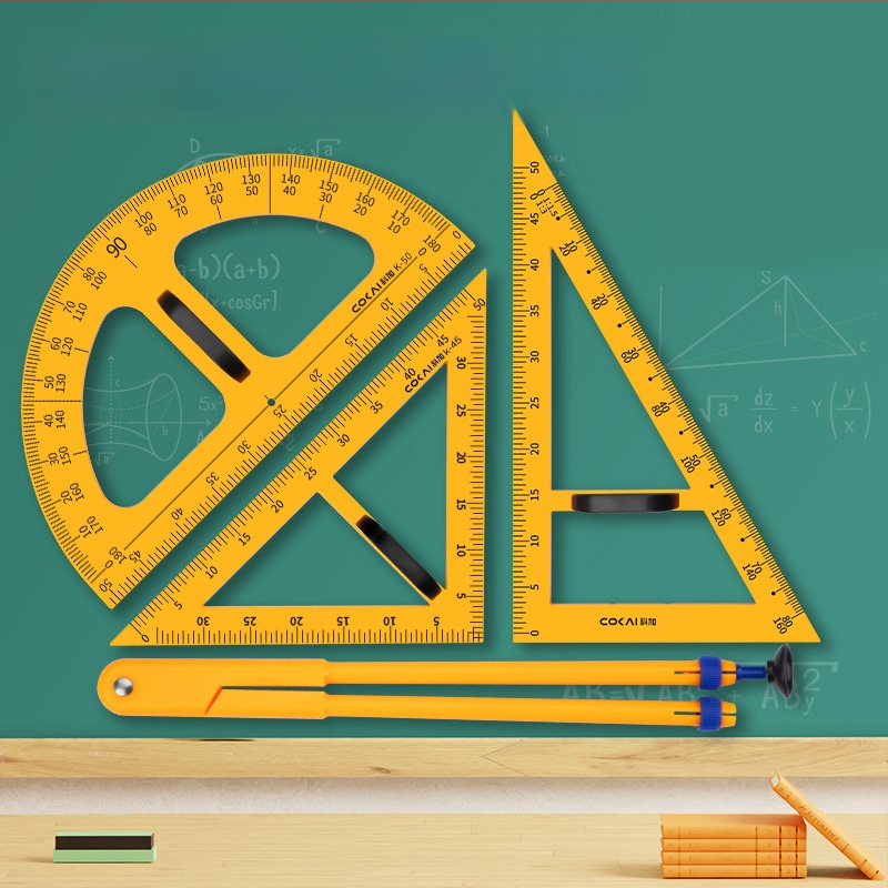 Mokymo magnetinis trikampis rinkinys – plastiko, modelis JXDCZ, prekinis ženklas Liangzhi, skirtas apskritimų braižymui lentos