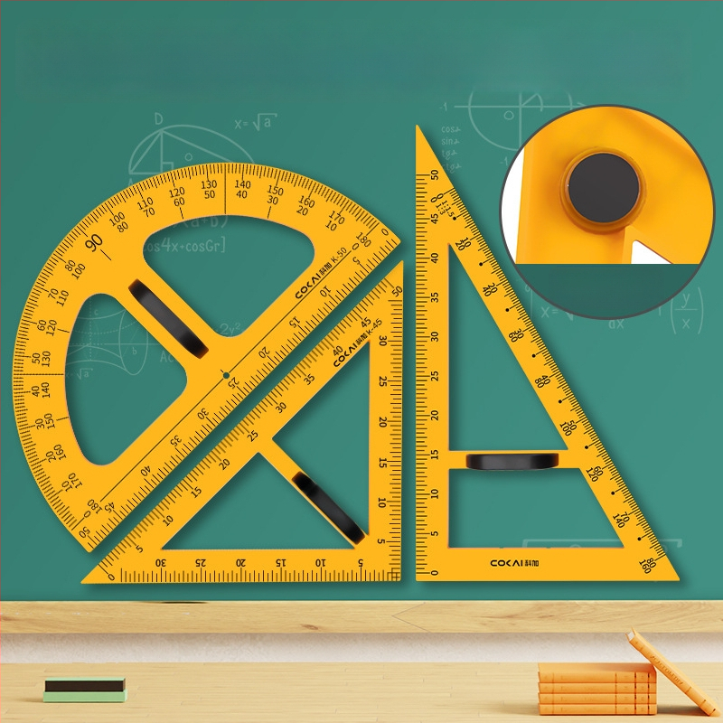 Mokymo magnetinis trikampis rinkinys – plastiko, modelis JXDCZ, prekinis ženklas Liangzhi, skirtas apskritimų braižymui lentos