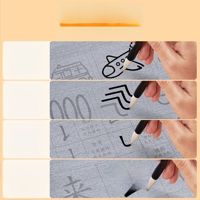 Liupin Hall Vaikų vandens rašymo drobės komplektas – nepluošto audinys, stačiakampė forma, gyvūnų dizainas, kopijavimo ir rašymo pratybos