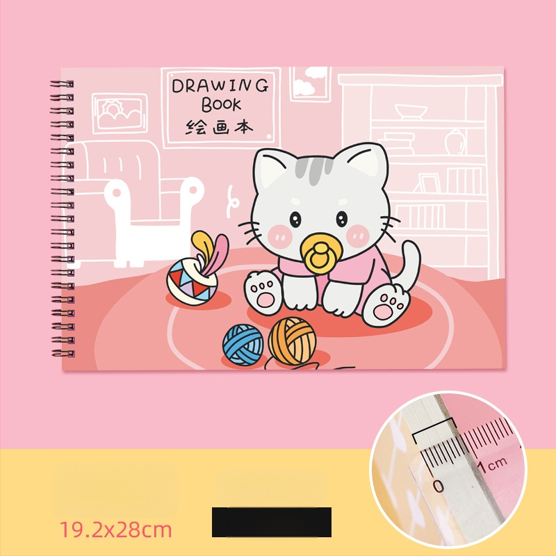 Joonistusraamat – armas jänes ja laisk kass, õpetaja preemia teema (Mudel: YH-A4 joonistusraamat; Kaane materjal: paber; Lintimine: vabalt lehed; Teksti materjal: visandipaber; Paberi tihedus: 150 g/m²; Ühik kaal: ~298 g; Märkus: märkmiku stiil: 2316990671