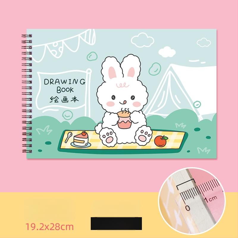 Joonistusraamat – armas jänes ja laisk kass, õpetaja preemia teema (Mudel: YH-A4 joonistusraamat; Kaane materjal: paber; Lintimine: vabalt lehed; Teksti materjal: visandipaber; Paberi tihedus: 150 g/m²; Ühik kaal: ~298 g; Märkus: märkmiku stiil: 2316990671