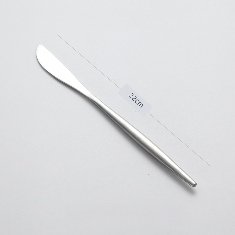 304 nerūdijančio plieno peilių, šakutė ir šaukštų rinkinys vakarietiškam stalui, šiuolaikinis minimalistinis stilius, Hemp wheel poliravimas